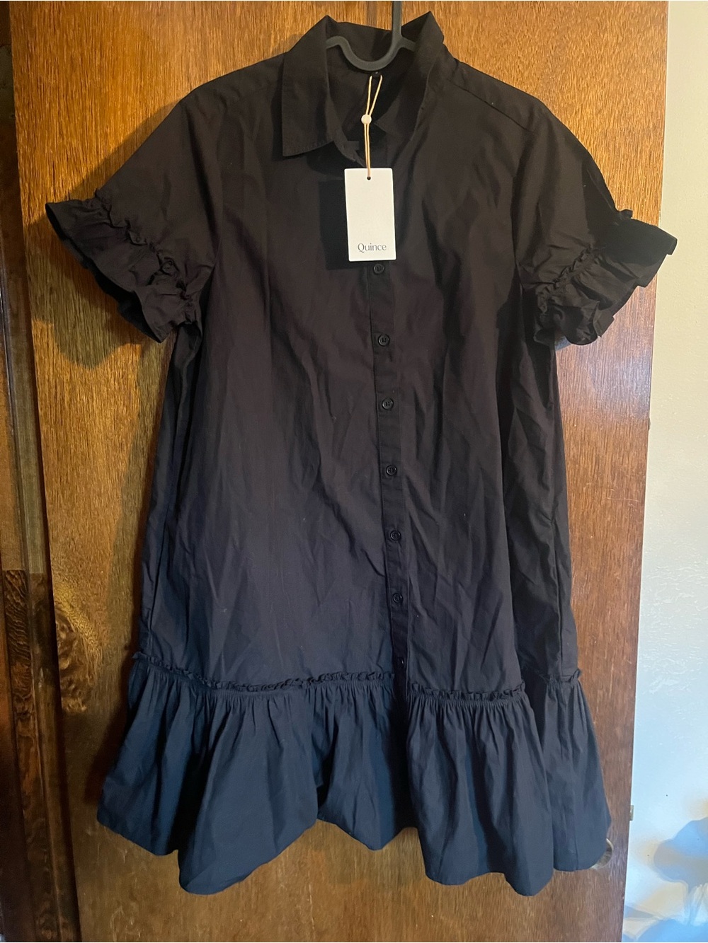Mini Button Up Quince Dress- S- NWT